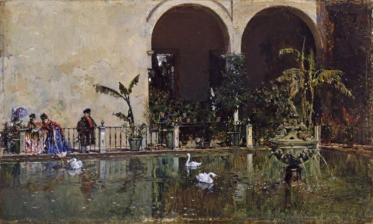 Raimundo de Madrazo y  Garreta Pool in the Alcazar of Seville (nn02) oil painting picture